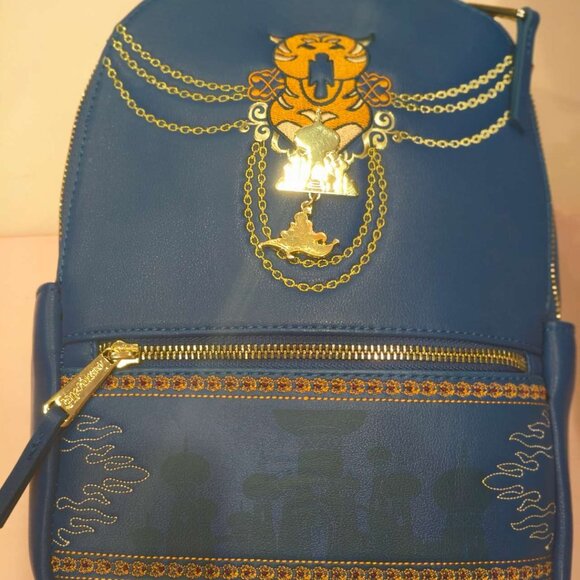 DISNEY Loungefly ALADDIN Agrabah Faux Leather Mini Backpack new without tag - Picture 1 of 5